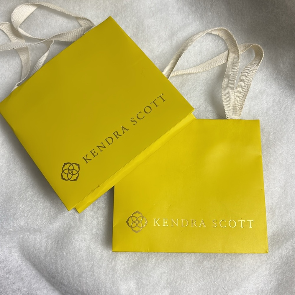 Kendra Scott Yellow Gift Bags, set of 2.